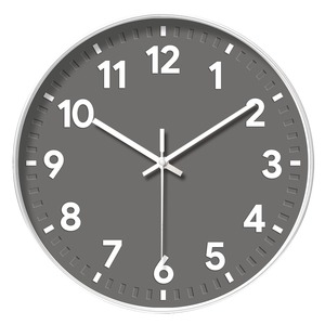 12 Inch Silent Quartz Wall <b>Clock</b> Round Analog <b>Battery</b> Powered Minimalist White Black Number Hanging <b>Clock</b> for Living Room - Product Image 2
