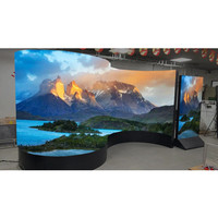 Mur vidéo numérique LED flexible en forme de cylindre pour intérieur, écran publicitaire LED incurvé personnalisé P1.8, colonne ronde, affichage LED