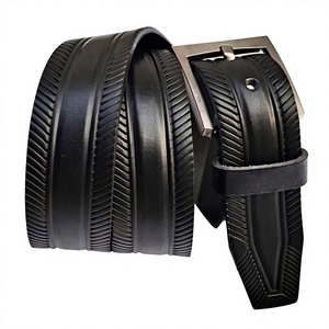 Ceinture en cuir de vachette BS INTERNATIONAL pour homme, style vintage, boucle à ardillon solide en acier, robuste, durable, imperméable, écologique, design unique - Product Image 3