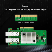 Tarjeta de Red Intel 82599 PCI Express 2.0 X8 con Doble Puerto SFP de 10 Gbps, Puerto de Fibra Óptica de 10 Gigabits, Tarjeta de Red Ethernet