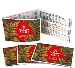 Cartes de règles de Mahjong OEM & ODM pour débutants, conception personnalisée, impression grand format 2026, roses - Product Image 6