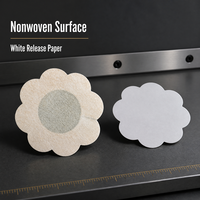 Couvre-mamelons jetables en forme de pétale de fleur, en tissu non tissé respirant, autocollants, pour femmes