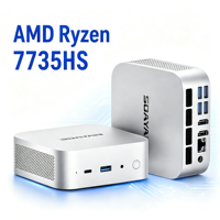 Mini PC AMD Ryzen 7 7735HS 24 Go LPDDR5 1 To NVMe SSD Carte graphique Radeon 680M 4K UHD WiFi6 Ordinateur de bureau professionnel pour commande en gros