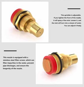 Tête <span class=keywords><strong>de</strong></span> pulvérisation atomisante réglable en cuivre pur à 4 points pour chantier, tête <span class=keywords><strong>de</strong></span> pulvérisation anti-poussière, tête <span class=keywords><strong>de</strong></span> pulvérisation micro-refroidissante - Product Image 5