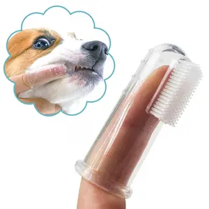 Spazzolatura accessori per cani denti per animali prodotti per la pulizia orale spazzolino da denti in gomma siliconica spazzolino da denti per animali domestici