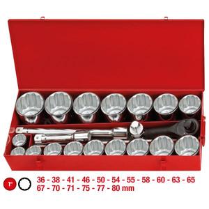 KS TOOLS-911,0824 Juego de enchufes de 1 ''(21 piezas)-EAN 4042146564707 JUEGOS DE TRINQUETE Y TOMA DE 1" - Product Image 2