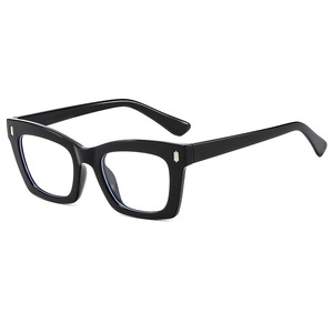 Lunettes de lecture rectangulaires noires anti-lumière bleue pour femmes, style visage ovale 2024 - Product Image 1