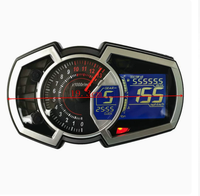 Tampilan Digital 1-4 Silinder Baru untuk Ninja 650 LCD Speedometer Tachometer Pengukur Suhu Air 12V Plastik