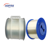 Cable de Fibra Óptica Transparente de 5km 10km, Fibra Desnuda para Telecomunicaciones G657A2 0.27mm SM G657A1 G652D AOPTKE, Certificado CE/ROHS