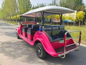 Vehículo Turístico Eléctrico de 8 Plazas, Autobús Eléctrico Clásico Vintage, Vehículo Turístico de Color Rojo, 5 a 11 Asientos - Product Image 6