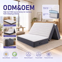 Matelas pliable en mousse à mémoire de forme avec housse lavable, lit de sol pliable pour chambre d'amis, OEM ODM, marque privée, vente en gros