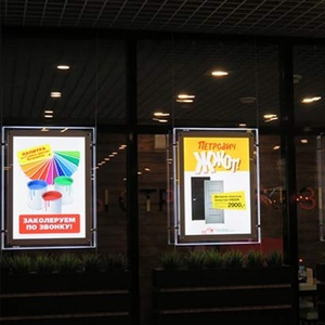 Crystal Lightbox Window Display Real Estate Hanging Backlit Acrylic Panel <b>Led</b> Frames Illuminated Eco-friendly <b>Light</b> <b>Box</b> - Product Image 2