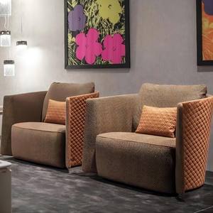 فيلا إيطالية بتصميم منزلي ، أريكة صالة جلدية فاخرة - Product Image 2