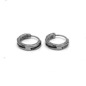 yunnique Huggie <b>Earrings</b> Titanium Steel Unisex Geometric Studs Fashion Street Style European American Look - Product Image 5