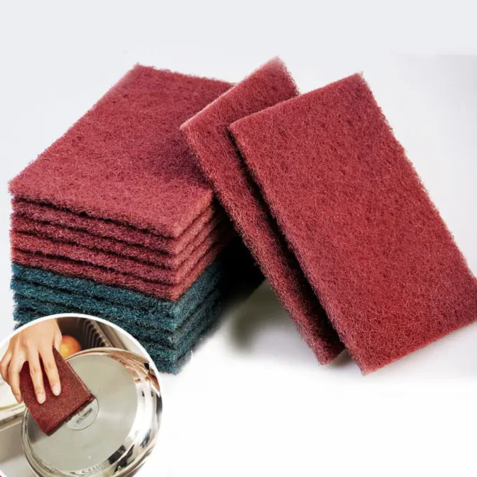 Stains Removal Scouring Scrubber Sponge Kitchen Heavy Duty Scouring Polish Pads Cleaning Tool