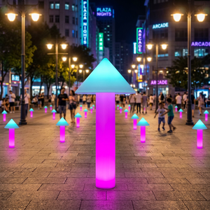 Lampe de sol en forme de champignon contemporaine et lumineuse pour la décoration du jardin et de la pelouse avec lumière blanc chaud - Product Image 4