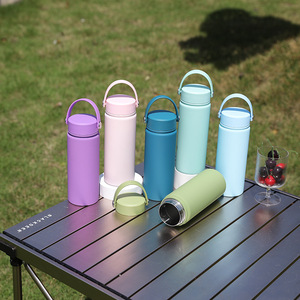 2026 Luxury Modern Stainless Steel Water Bottle Wholesale Custom Logo Vacuum <b>Insulated</b> <b>Flask</b> Matte Finish Portable Handle - Product Image 4