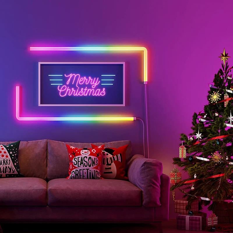 Умный настенный разноцветный RGB-светильник Glide с синхронизацией музыки, домашний декор, светодиодный светильник для игр, потоковый динамический световой эффект