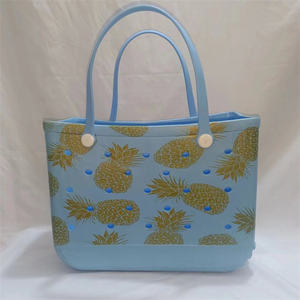 Hot selling high quality fashionable bogg handbag rubber beach storage bag for women