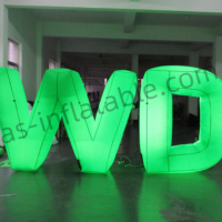 Lettres gonflables géantes lumineuses RGB personnalisées, alphabet gonflable illuminé pour mariage, fête, publicité, décoration