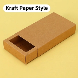 Cajas de Regalo Rectangulares de Papel <span class=keywords><strong>Kraft</strong></span> con Ventana de PVC Transparente y Tapa - Product Image 3