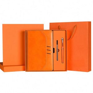 Carnet de notes personnalisé neuf d'usine, couverture rigide de luxe avec grande pochette, stylo inclus, coffret cadeau d'entreprise - Product Image 3