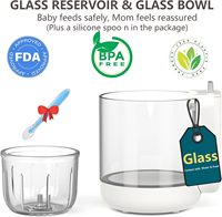 Mixeur Électrique Sans Fil 9-en-1 OEM pour Aliments Bébé, Cuiseur Vapeur en Verre, Bol et Réservoir en Verre Grande Capacité 12oz pour la Préparation de Purées