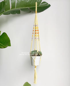Couleur personnalisée macramé plante cintre décoration murale pour jardin à la main porte-plante décor Boho décor à la maison <span class=keywords><strong>Pot</strong></span> <span class=keywords><strong>de</strong></span> <span class=keywords><strong>fleur</strong></span> EH2504068 - Product Image 2