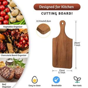 Plato Rectangular de Madera de Acacia para Bistec, Estilo Japonés, Duradero, Vajilla para Desayuno - Product Image 3