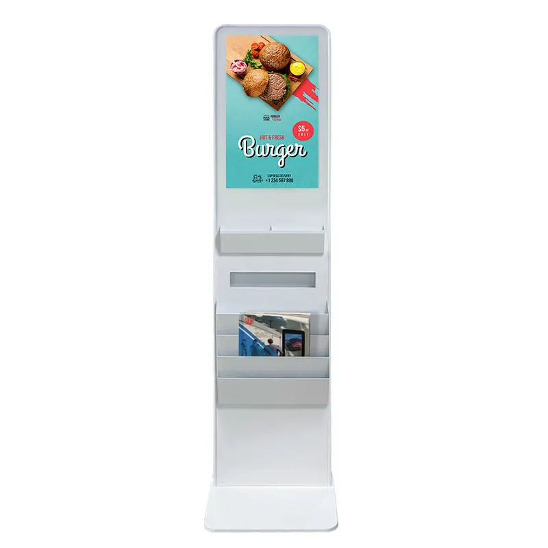 21.5 Inch Verticale Lcd Touch Screen Mediaspeler Krant Kiosk Billboard Totem Reclame Bewegwijzering Lcd-Scherm