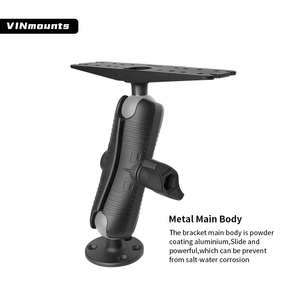 VINmounts 2.25 Inch Fish Finder Mount for 7–16 Inch Units Heavy Duty Dual <b>Socket</b> Arm 360° Adjustable Marine Bracket - Product Image 5