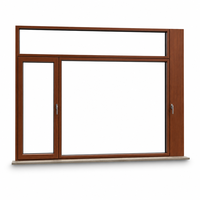 Fenêtre en bois recouvert d'aluminium cintrée, avec lanterneau solaire, à rupture de pont thermique, en matériau composite, double vitrage trempé, intérieur moderne