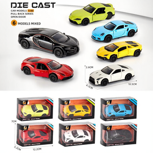 HTL <span class=keywords><strong>1</strong></span>:<span class=keywords><strong>43</strong></span> Modellino Auto Sportiva in Metallo Pressofuso con Funzione Pull-Back, Veicolo Giocattolo da Corsa con 2 Porte Apribili per Bambini - Product Image 3
