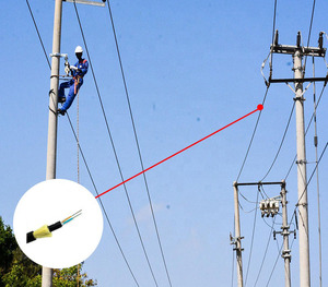 Câble à fibre optique monomode ADSS extérieur G652D <span class=keywords><strong>24</strong></span> fibres pour transmission aérienne et déploiement de réseau longue portée - Product Image 6