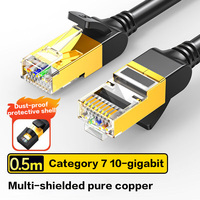 UGREEN Cat 7 kabel Ethernet Cat7, kecepatan tinggi kabel LAN jaringan RJ45 Cat7 kecepatan Super 10Gbps 600MHz