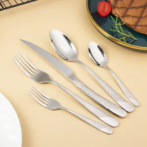刀勺钢金属叉套装金餐具套装24件套不锈钢餐具套装带陈列柜