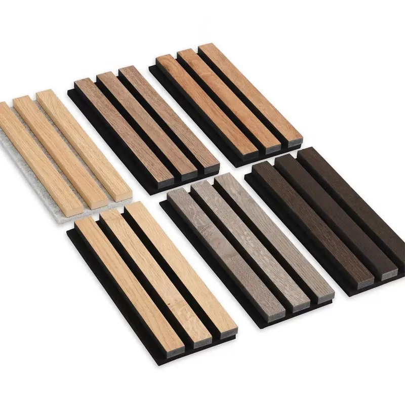 Akupanel MDF Acoustic Panel Diffusion Wall Soundproofing Slat Wooden Fiber Acoustic Panels free samples