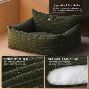 ZT Wholesale Linen Square Pet <b>Beds</b> Heating Mat with Removable Cover Autumn/Winter Heated <b>Dog</b> cat <b>Beds</b> Cat Cave <b>Dog</b> cat <b>Sofa</b> - Product Image 6