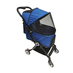 Cochecito de mascota plegable y desmontable para exteriores, <span class=keywords><strong>carrito</strong></span> de viaje para perros y gatos, cochecito Doble - Product Image 1