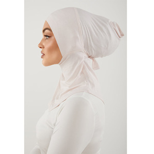 Gorro de Jersey Ajustable Elástico y Transpirable de Fibra de Bambú con Costuras de Alta Calidad para Mujer, Estilo <span class=keywords><strong>Ninja</strong></span> <span class=keywords><strong>Hijab</strong></span> - Product Image 4
