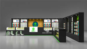 カスタム照明付き 葉巻ショールーム装飾 木製タバコショップディスプレイキャビネット ハーバルオイルストア什器 ガラス製スモークショップショーケース - Product Image 5