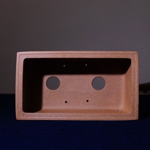Pot à bonsaï rectangulaire en argile violette, fait main, cuite au bois, en argile Jiangpo, par l'artiste Su Bing - Product Image 4