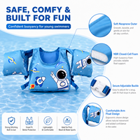 Gilet de sauvetage flottant pour bébé avec manches de dessin animé, brassard de natation EPE, gilet de flottabilité à séchage rapide pour nourrisson
