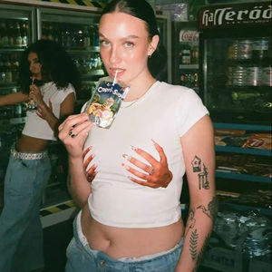 <span class=keywords><strong>Camiseta</strong></span> Corta de Verano 2026 con Estampado Divertido, Cuello Redondo y Manga Corta para <span class=keywords><strong>Mujer</strong></span>, Estilo Casual Diario - Product Image 1