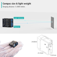 Module de télémètre Laser optique TTL & RS485 RS232 2000m pour Drone de Vision nocturne capteur de télémétrie Laser Lidar