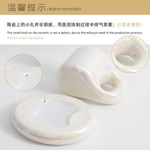 Ensemble de tasses à café en céramique TaoDongCeramic, finition perlée, tasse et soucoupe en céramique, blanc, rose, jaune, durable, pour usage domestique, DB1896 - Product Image 5