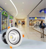 Spot encastré LED tricolore en aluminium de haute qualité, vente en gros d'usine, 3W 30W, plafonnier moderne pour salon et hôtel
