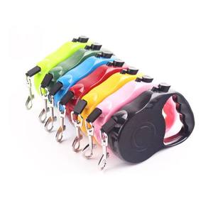 Benutzer definierte 5m 16ft Nylon Gurtband Schlepper automatisch einziehbare automatische kleine mittlere Hund Haustier Training Leine mit Zubehör - Product Image 1