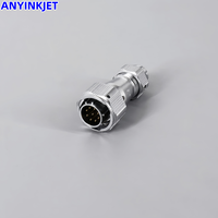 Repuesto de Conector Macho de 9 Pines para Luz de Alarma Compatible con Kgk 3000d 3000l, Piezas de Repuesto para Impresora de Inyección de Tinta 3000d 3000l