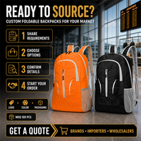 Mochila Plegable Personalizada con Compartimento para Portátil de 15.6 Pulgadas, Ligera, Resistente al Agua y Reflectante, para Viajes, Aire Libre, Trabajo y Escuela
